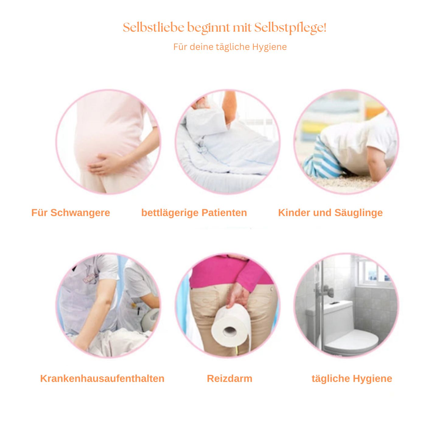das Aqua Go - kompakt und flexible Po- und Hygienedusche mit 400-650ml Fassungsvermögen. Nutzbar für Babys, Erwachsene