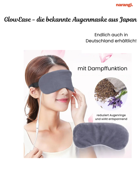 GlowEase Eye Massager - Heizmaske mit Lavendel - Dampf