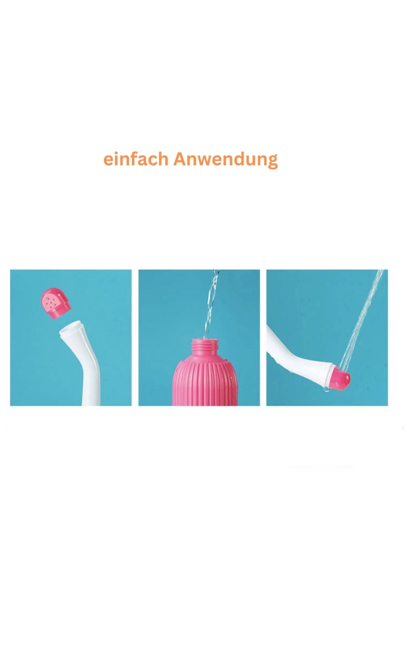 das Aqua Go - kompakt und flexible Po- und Hygienedusche mit 400-650ml Fassungsvermögen. Nutzbar für Babys, Erwachsene